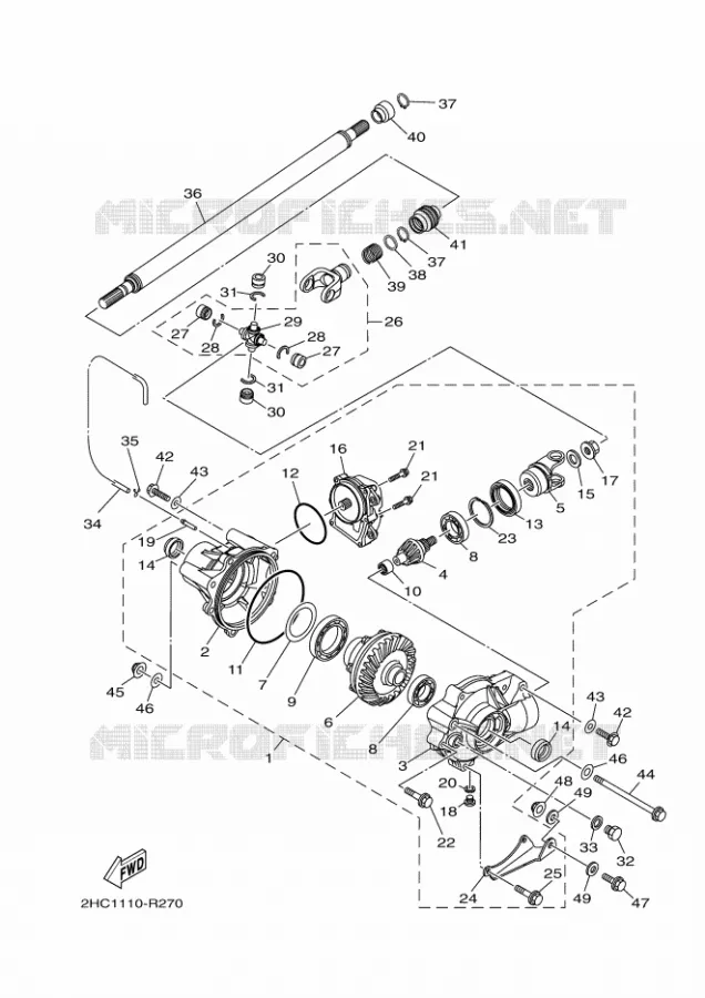 DIFFERENTIEL AVANT Yamaha SIDE BY SIDE 1000 2021 YXZ  YX10ZXPSM / YXZ1000ETS