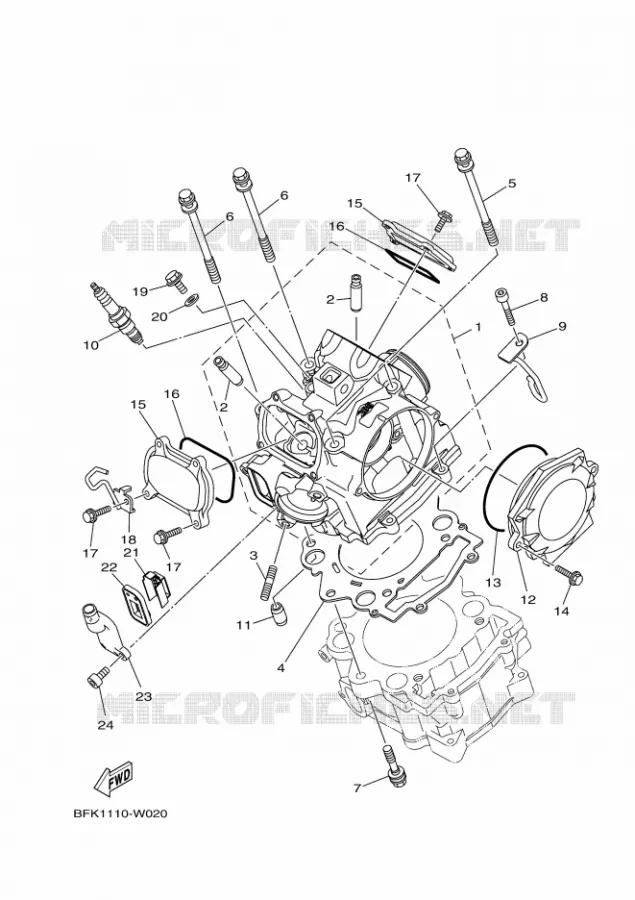 CULASSE Yamaha QUAD 700 2021 RAPTOR  YF70RSM / YFM700R