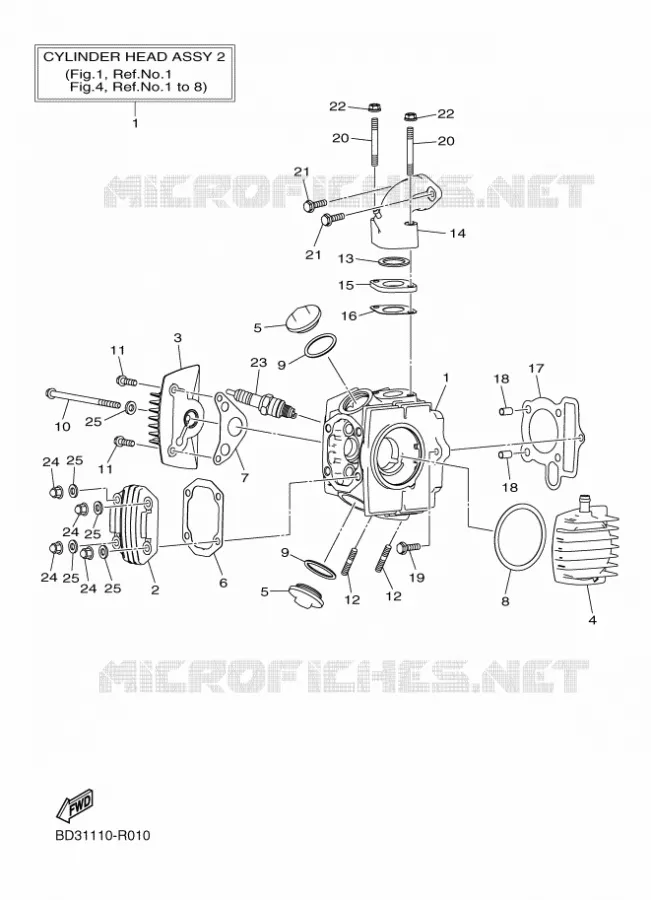 CULASSE Yamaha QUAD 90 2021 RAPTOR  YF09RM / YFM90R