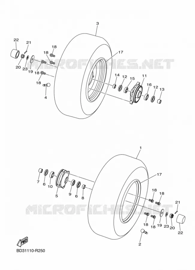 ROUE AVANT Yamaha QUAD 90 2021 RAPTOR  YF09RM / YFM90R
