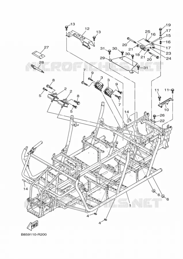 CADRE Yamaha SIDE BY SIDE 700 2021 VIKING  YX70CPM / YXC700E