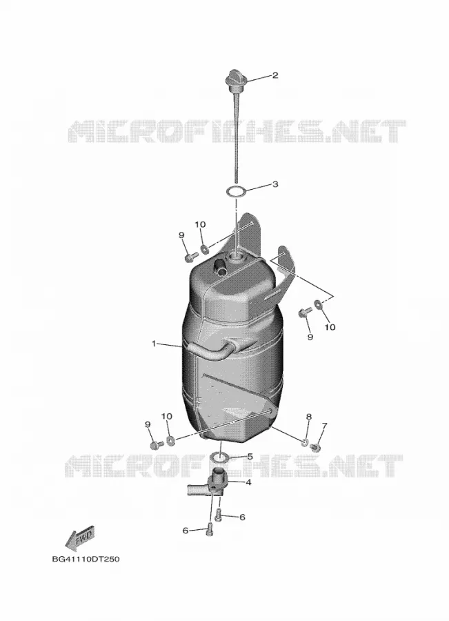 RESERVOIR D'HUILE Yamaha SIDE BY SIDE 850 2020 WOLVERINE  YX85EPL / YXE850EBN