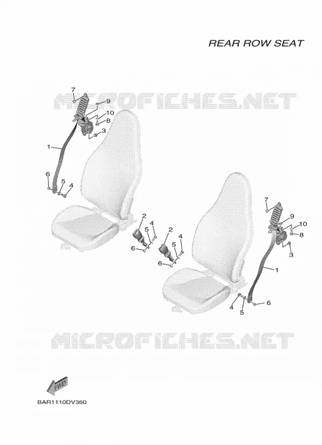SELLE 4 Yamaha SIDE BY SIDE 850 2020 WOLVERINE  YX85FPSL / YXF850ES