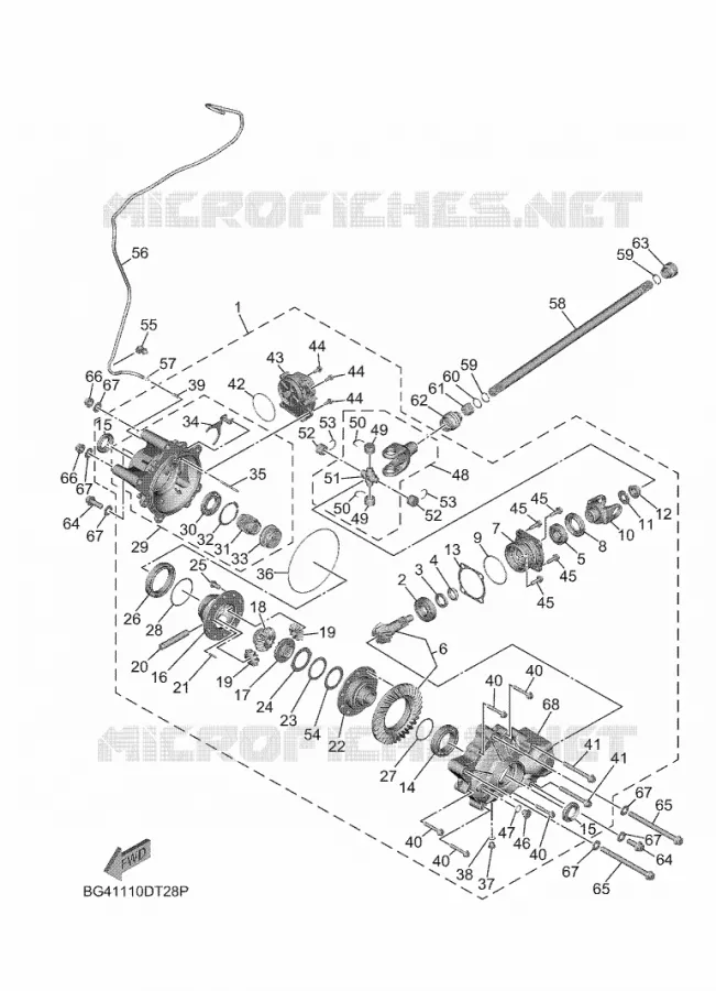 DIFFERENTIEL AVANT Yamaha SIDE BY SIDE 850 2020 WOLVERINE  YX85FPAL / YXF850E