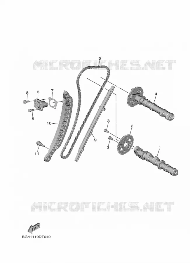 ARBRE A CAMES / CHAINE DE DISTRIBUTION Yamaha SIDE BY SIDE 850 2020 WOLVERINE  YX85FPCL / YXF850E