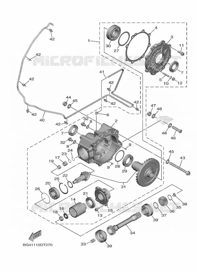 CARDAN / COUPLE CONIQUE Yamaha SIDE BY SIDE 850 2020 WOLVERINE  YX85FPCL / YXF850E