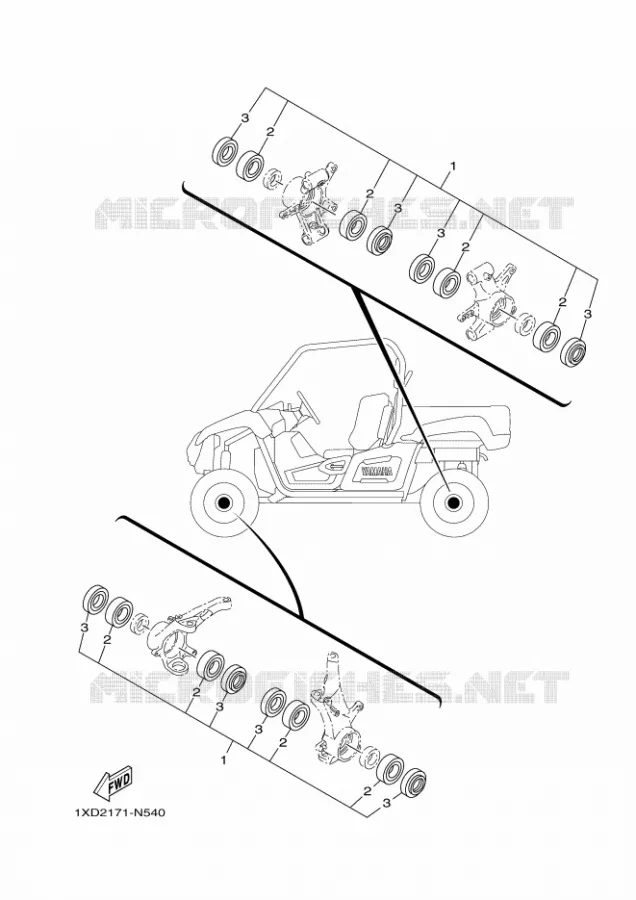 KIT PIECES D'ENTRETIEN Yamaha SIDE BY SIDE 850 2020 WOLVERINE  YX85FPCL / YXF850E