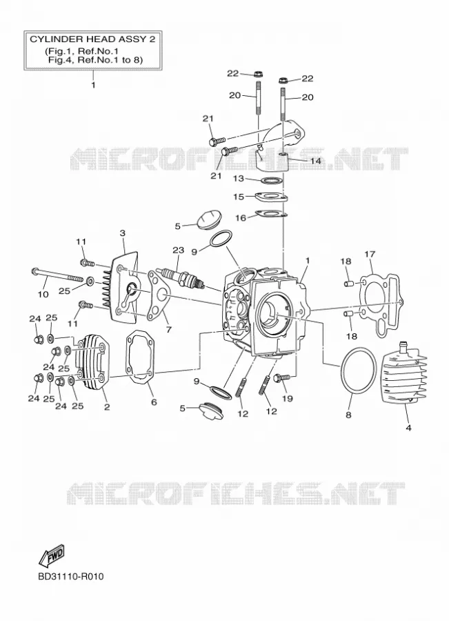 CULASSE Yamaha QUAD 90 2020 RAPTOR  YF09RL / YFM90R