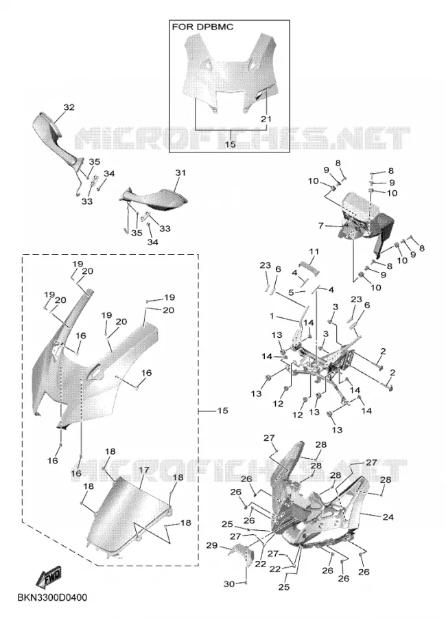 CARENAGES 1  Yamaha MOTO 900 2025 R9  YZF890