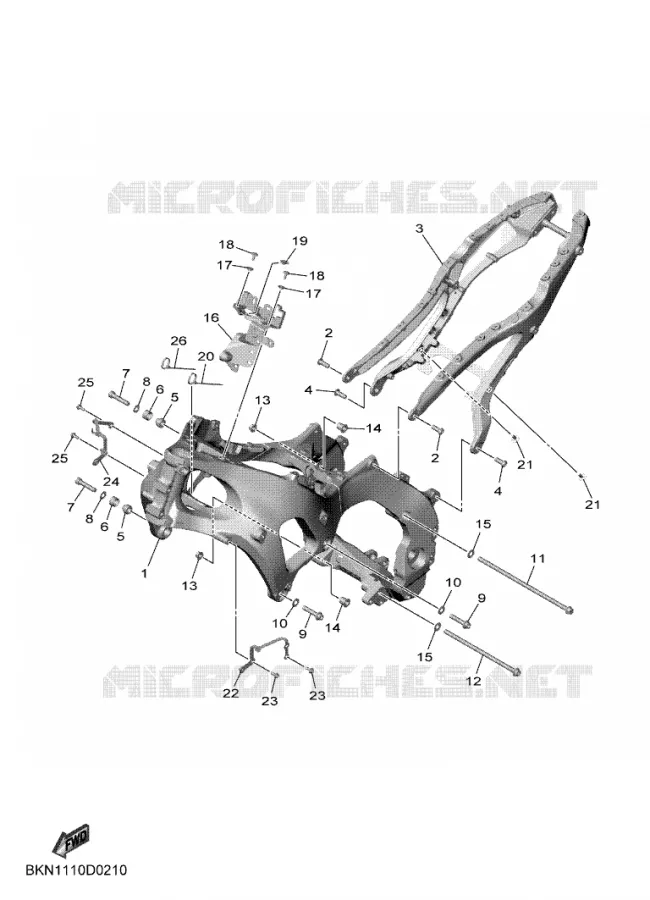 CADRE Yamaha MOTO 900 2025 R9  YZF890-U