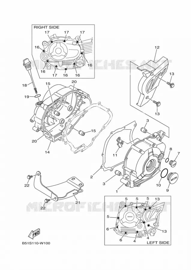 CARTER - MOTEUR 1 Yamaha MOTO 110 2025 TTR  TT-R110E