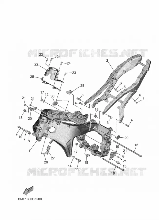 CADRE Yamaha MOTO 900 2025 MT  MTN890