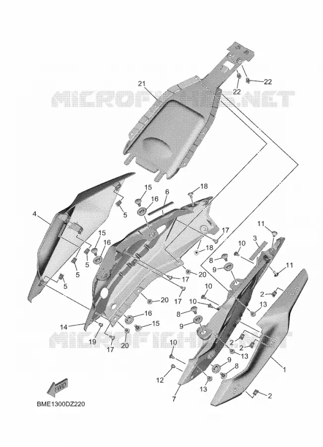 COUVERCLE LATERAL Yamaha MOTO 900 2025 MT  MTN890