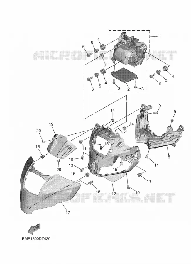 PHARE  Yamaha MOTO 900 2025 MT  MTN890