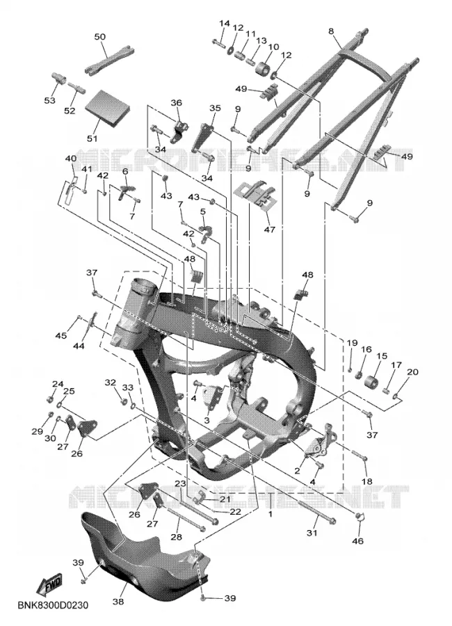 CADRE Yamaha MOTO 450 2025 WRF  WR450F
