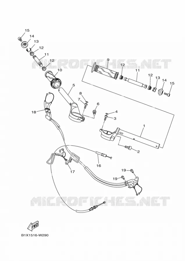 GUIDON ET CABLES Yamaha MOTO 300 2025 R3  YZF320-A