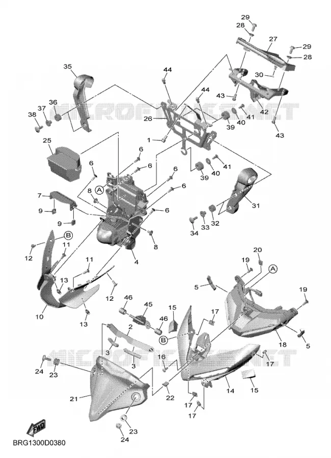 PHARE  Yamaha MOTO 300 2025 MT  MTN320-A