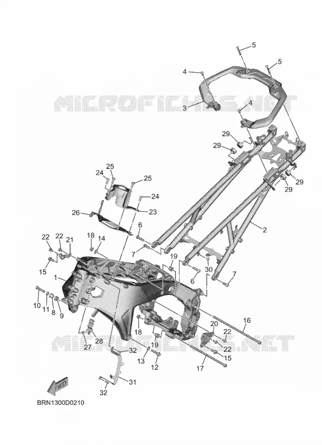 CADRE Yamaha MOTO 900 2025 TRACER  MTT890