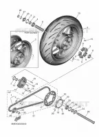 ROUE ARRIERE pour Yamaha MT-09 A2 35KW de 2025