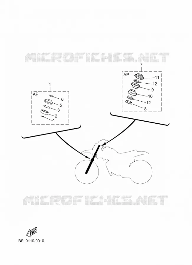 KIT PIECES D'ENTRETIEN Yamaha MOTO 50 2025 PW  PW50