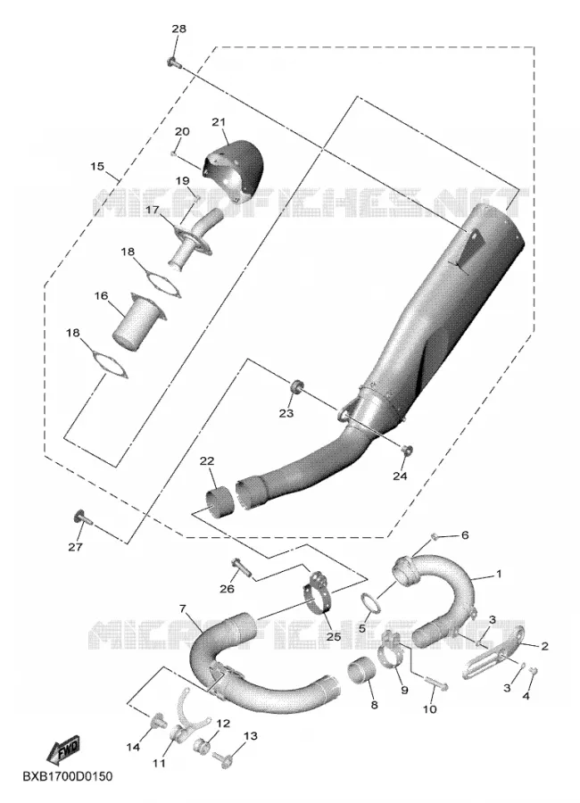 ECHAPPEMENT Yamaha MOTO 250 2025 WRF  WR250F
