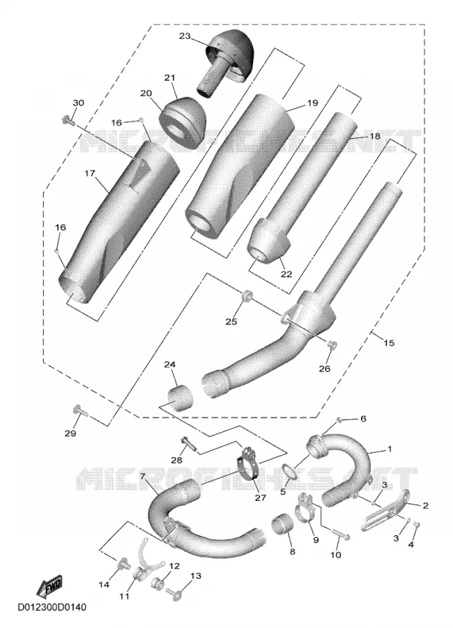 ECHAPPEMENT Yamaha MOTO 250 2025 YZF  YZ250F