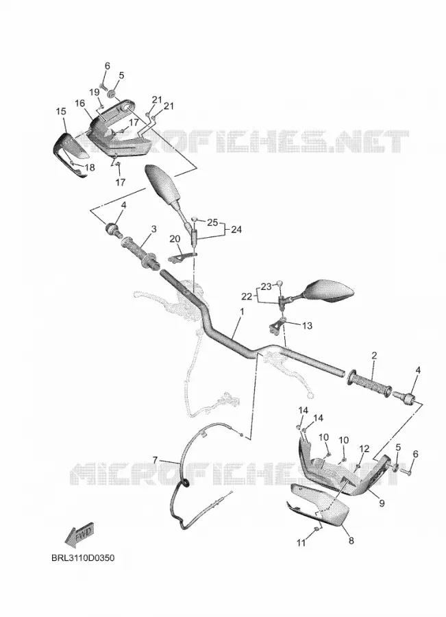 GUIDON ET CABLES Yamaha MOTO 700 2025 TENERE  XTZ690