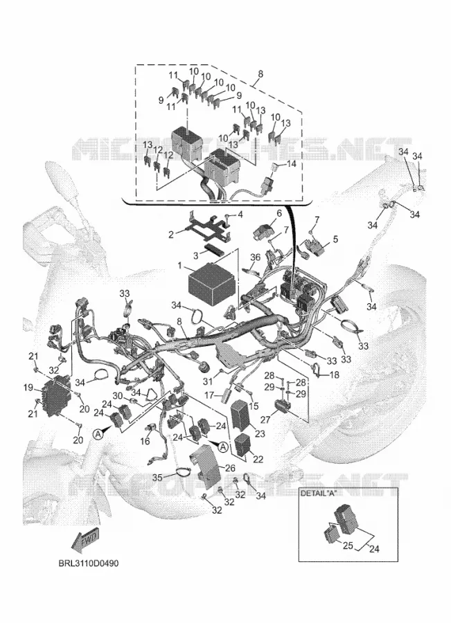 PARTIE ELECTRIQUE 1 Yamaha MOTO 700 2025 TENERE  XTZ690