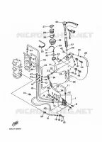 POMPE A HUILE 2 pour Yamaha 40V Manual Starter, Tiller Handle, Hydro Trim & Tilt, Pre-Mixed de 1997