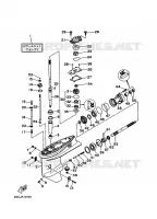 CARTER INFERIEUR ET TRANSMISSION pour Yamaha 50H 2 Stroke de 1997