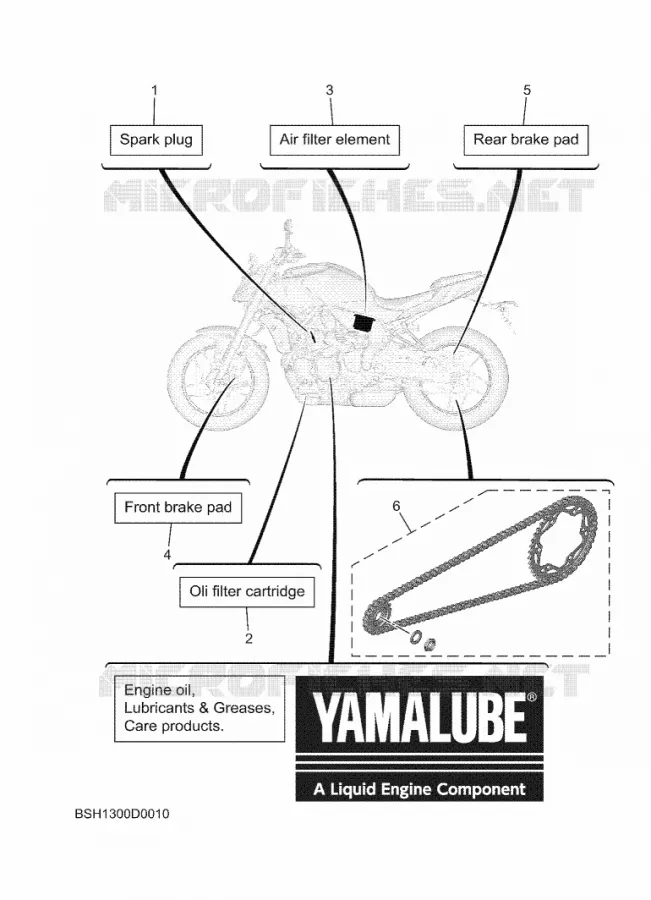 PIECES D'ENTRETIEN Yamaha MOTO 700 2025 MT  MTN690-S