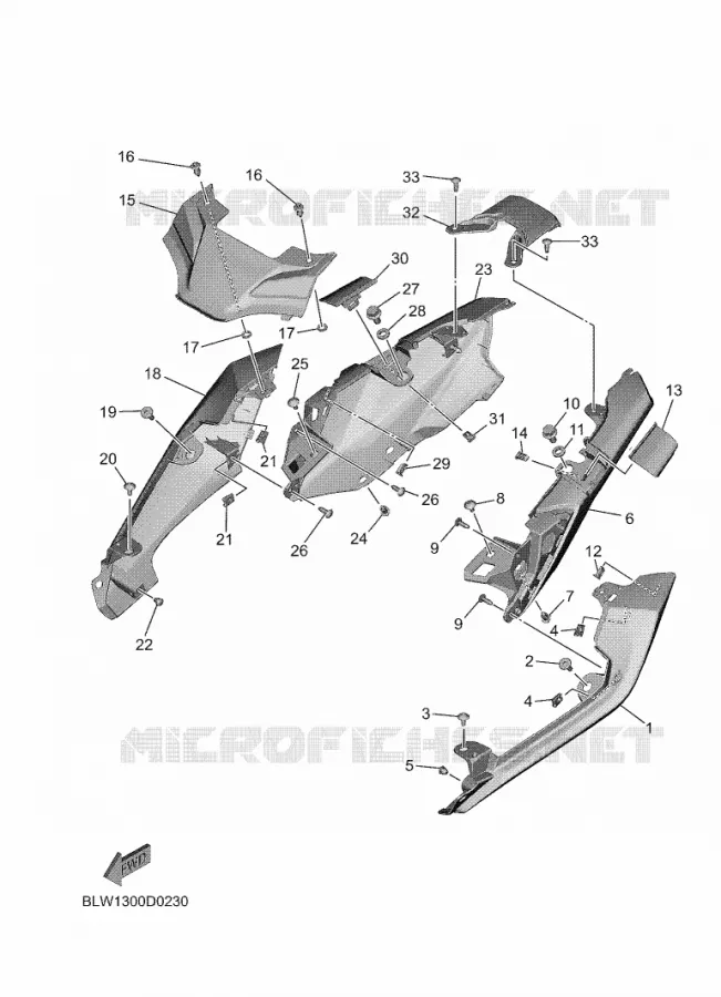 COUVERCLE LATERAL Yamaha MOTO 700 2025 MT  MTN690