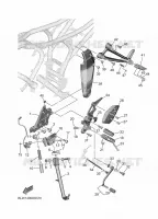 SUPPORT / REPOSE PIEDS pour Yamaha MT-07 35KW A2 de 2025