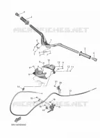 GUIDON ET CABLES pour Yamaha TMAX 560 de 2025