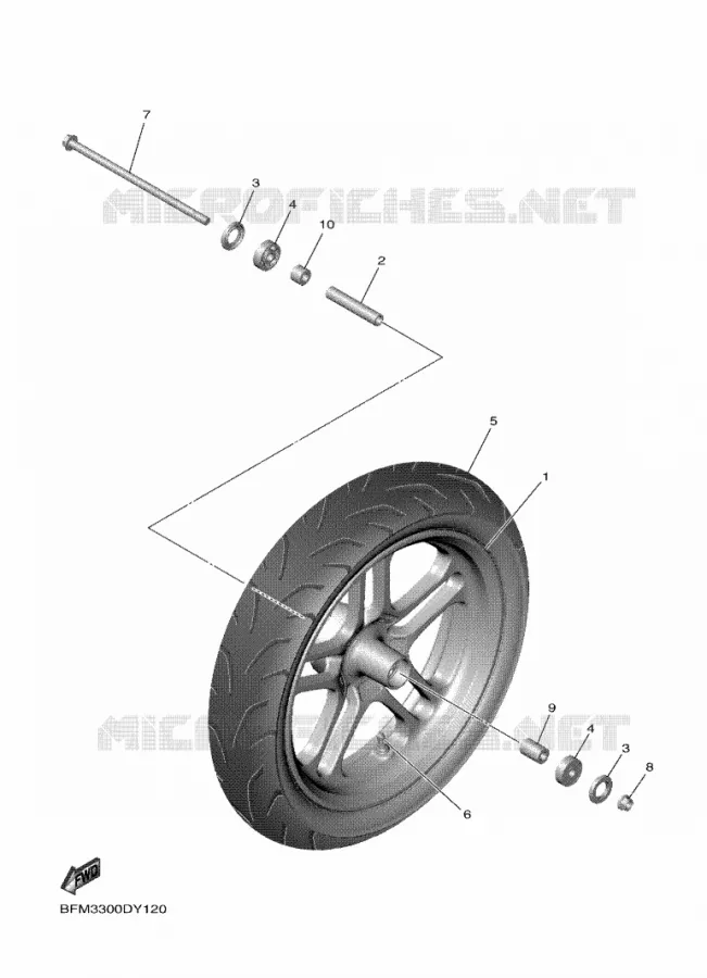 ROUE AVANT Yamaha SCOOTER ELECTRIC 2025 NEO'S  ESS025BB