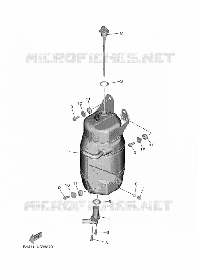RESERVOIR D'HUILE Yamaha SIDE BY SIDE 1000 2025 WOLVERINE  YXE1000EWS / YX10ERSS