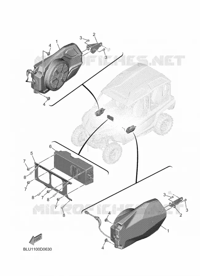 PIECES ELECTRIQUE 4 Yamaha SIDE BY SIDE 1000 2025 WOLVERINE  YXF1000EWS / YX10FRCLS