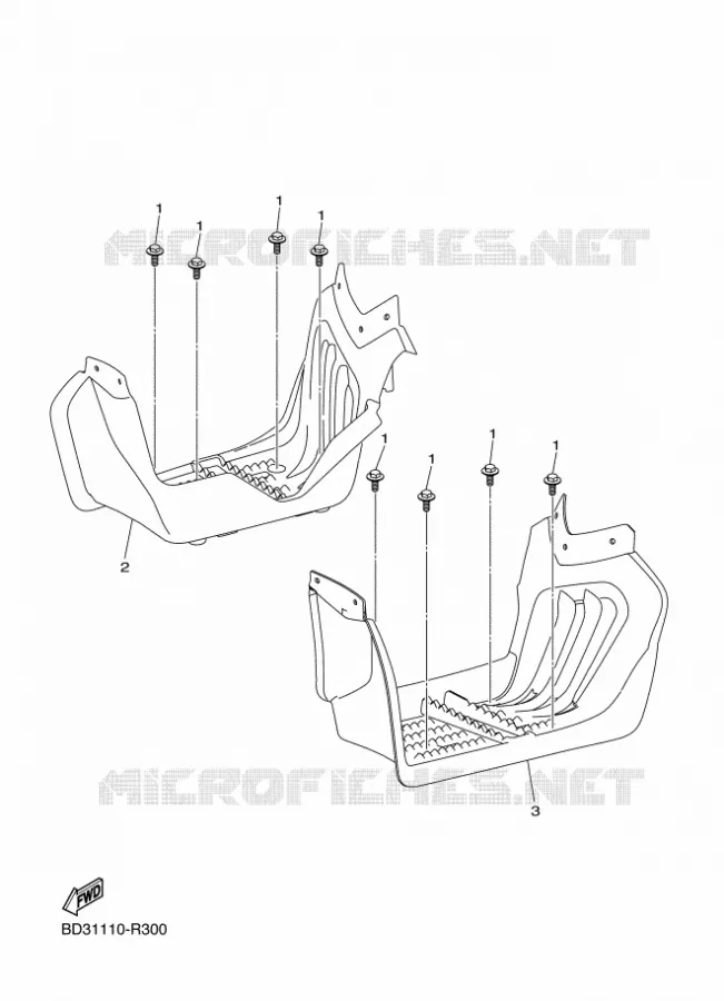 BEQUILLE / REPOSE PIEDS Yamaha QUAD 110 2025 YFM  YFM110R