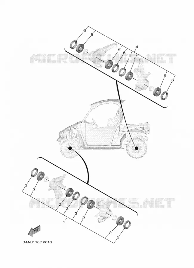 KIT PIECES D'ENTRETIEN Yamaha SIDE BY SIDE 850 2025 WOLVERINE  YXE850ENS / YX85ESS