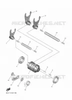 BARILLET DE SELECTION / FOURCHETTES pour Yamaha YZ 250 FX de 2025