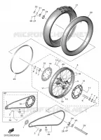 ROUE ARRIERE pour Yamaha YZ 250 FX de 2025