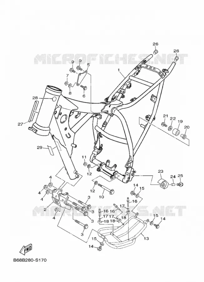 CADRE Yamaha MOTO 230 2025 TTR  TT-R230