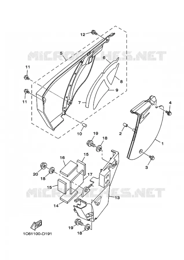 COUVERCLE LATERAL Yamaha MOTO 230 2025 TTR  TT-R230