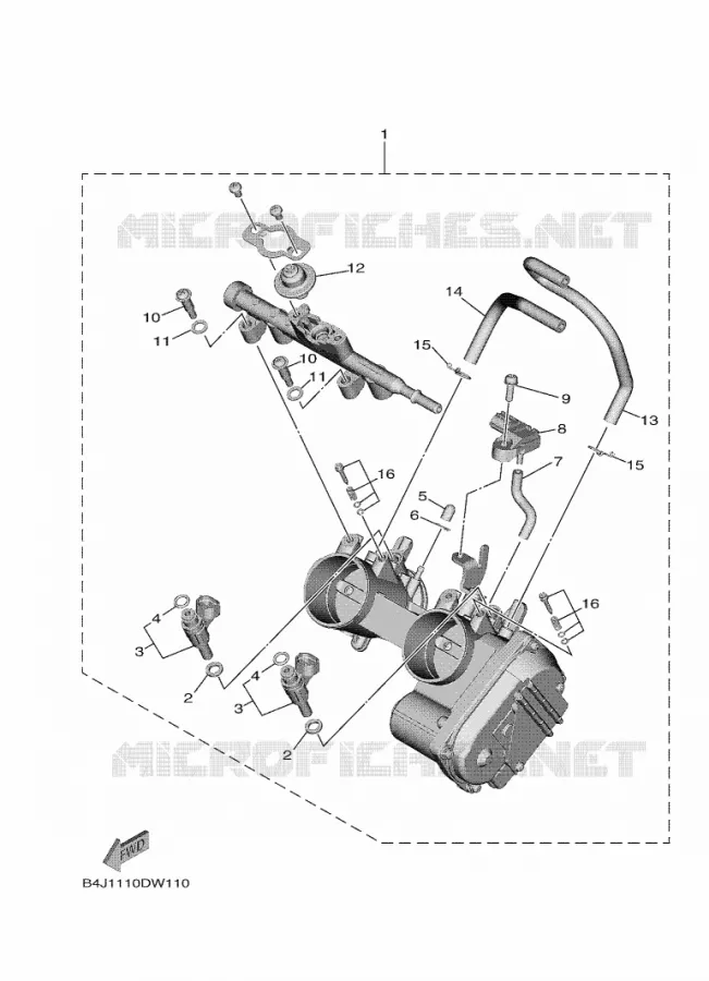 BOITIER PAPILLON INJECTION Yamaha SIDE BY SIDE 1000 2025 WOLVERINE  YXF1000ELS