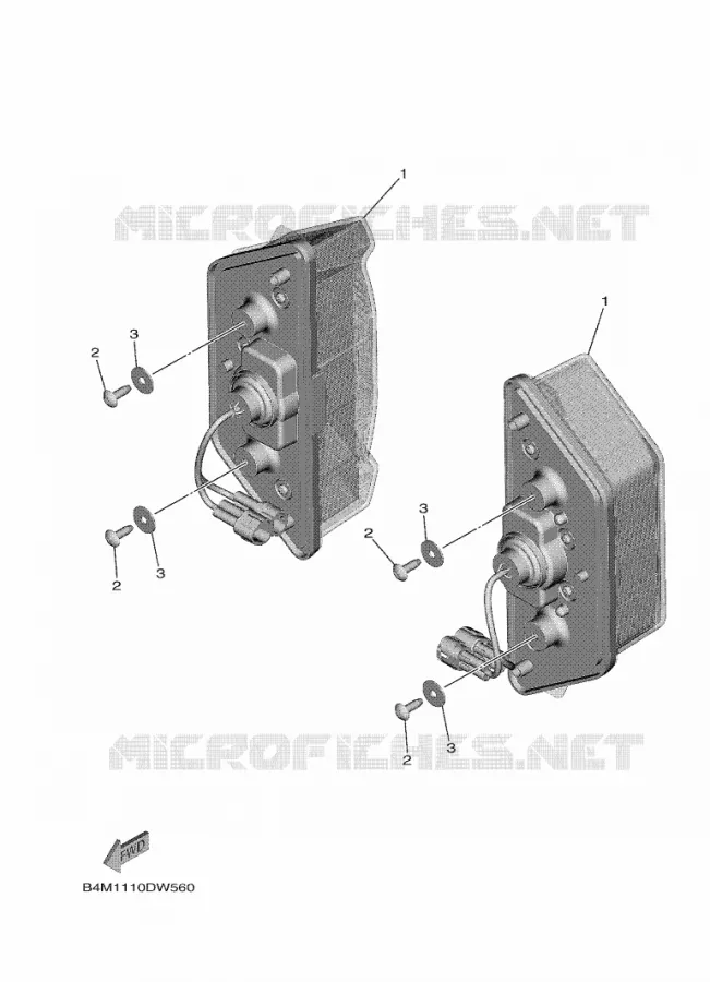 FEU ARRIERE Yamaha SIDE BY SIDE 1000 2025 WOLVERINE  YXF1000ELS