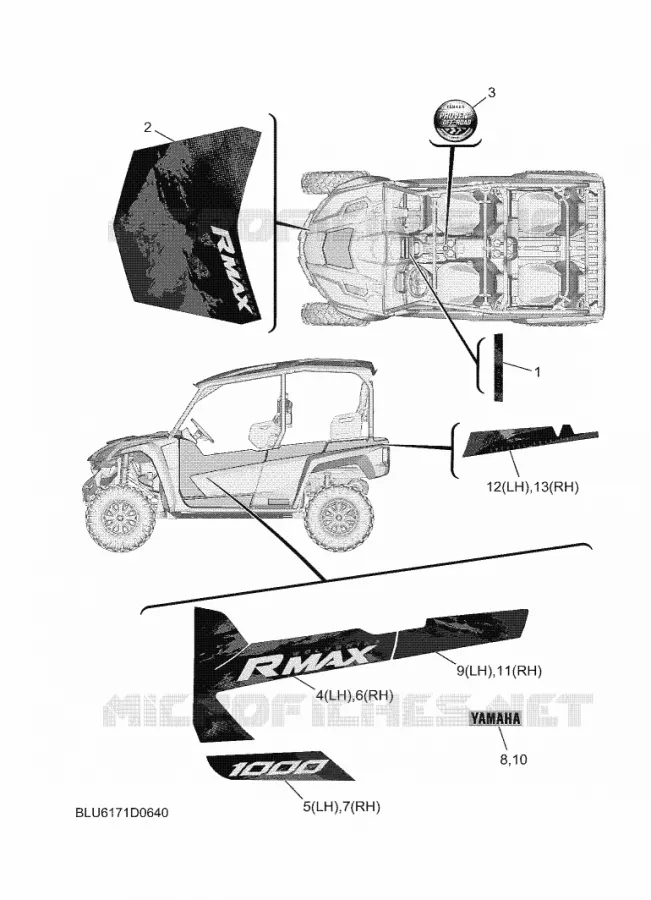 EMBLEME Yamaha SIDE BY SIDE 1000 2025 WOLVERINE  YXF1000EWS