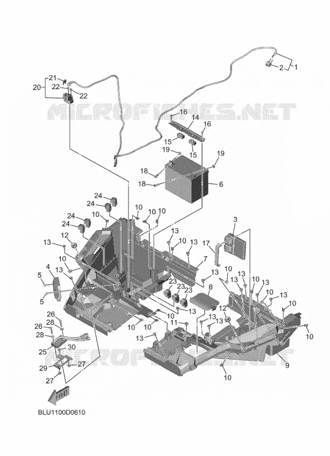 PARTIE ELECTRIQUE 2 Yamaha SIDE BY SIDE 1000 2025 WOLVERINE  YXF1000EW