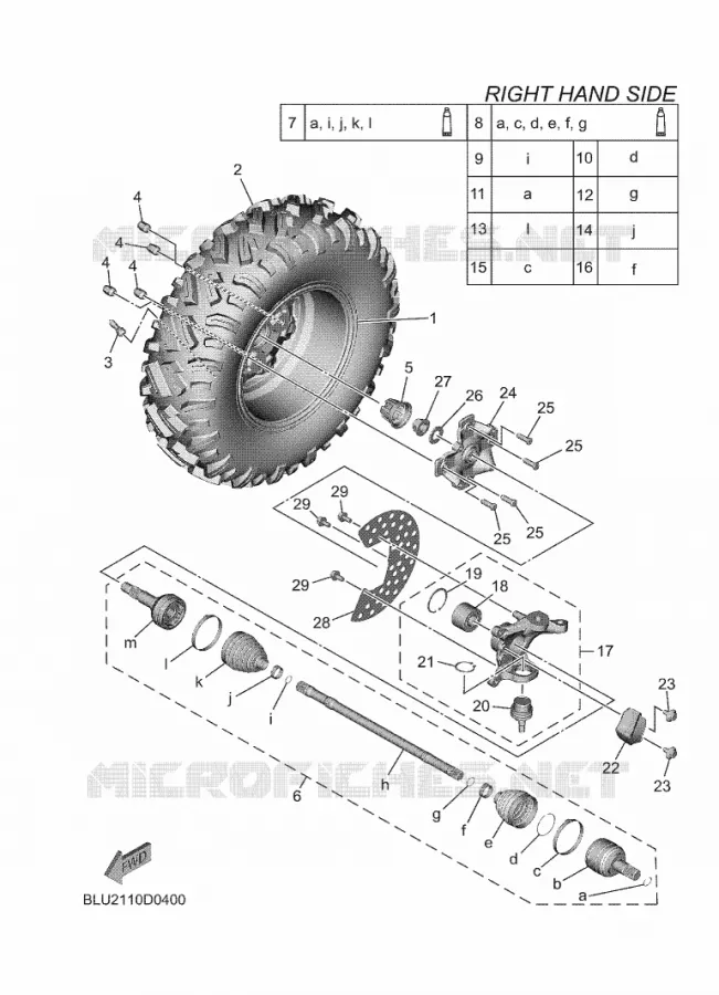 ROUE AVANT 2 Yamaha SIDE BY SIDE 1000 2025 WOLVERINE  YXF1000EW