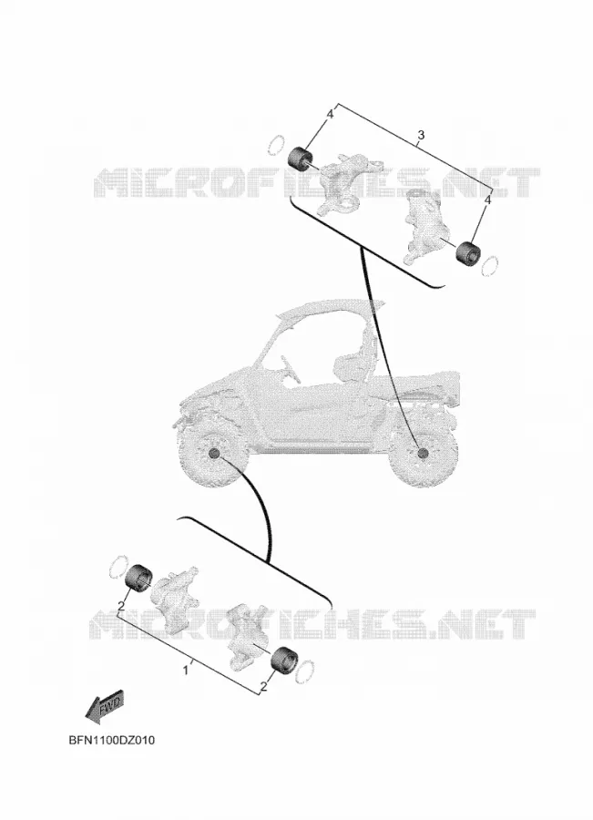 KIT PIECES D'ENTRETIEN Yamaha SIDE BY SIDE 1000 2025 WOLVERINE  YXE1000EN