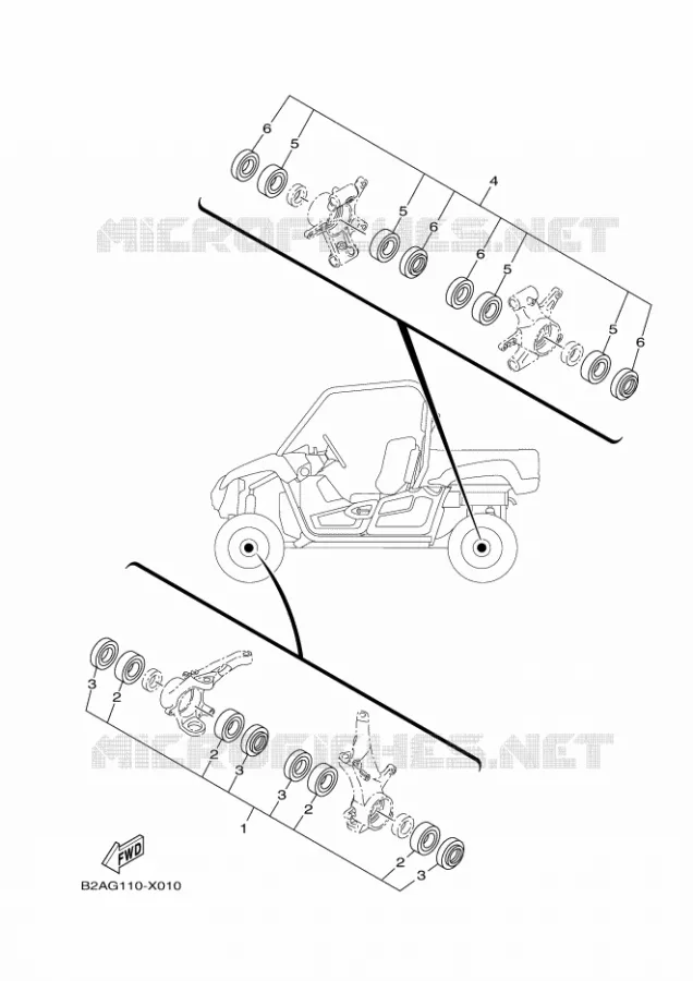 KIT PIECES D'ENTRETIEN Yamaha SIDE BY SIDE 700 2025 VIKING  YXM700ES